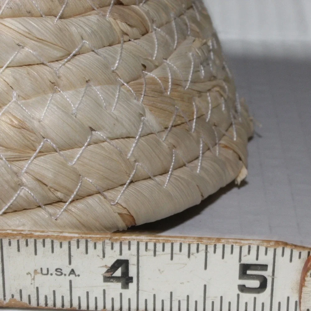Birch + Vine Woven Basket Small Oval Natural Straw Boho Decor 6.3x5in Mexico NWT